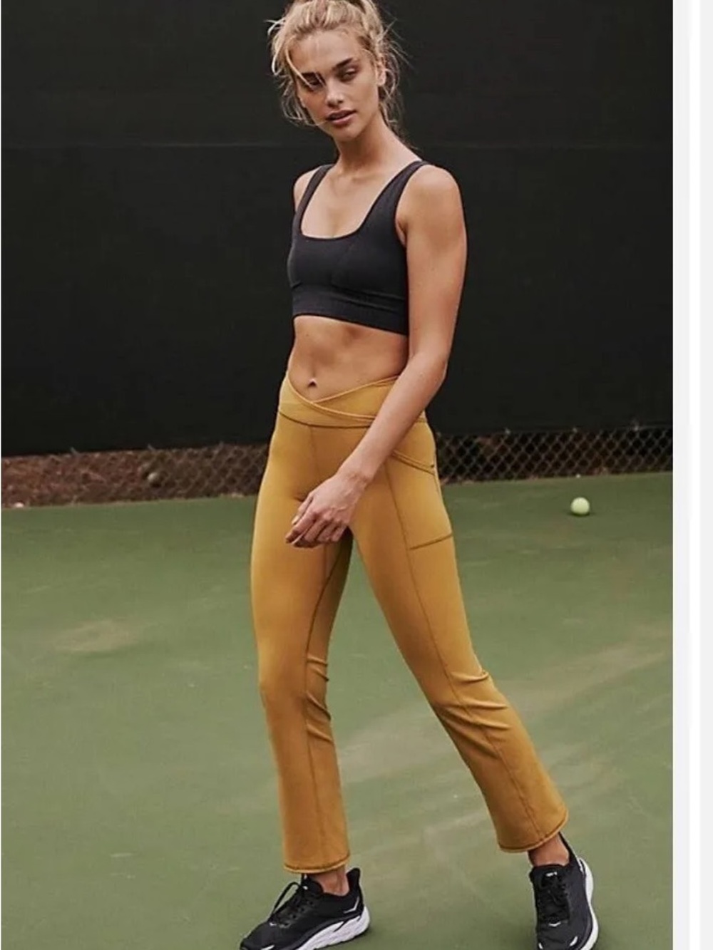 NWT FP Movement Shanti Straight Leg Pants Yoga Leggings Yellow Small